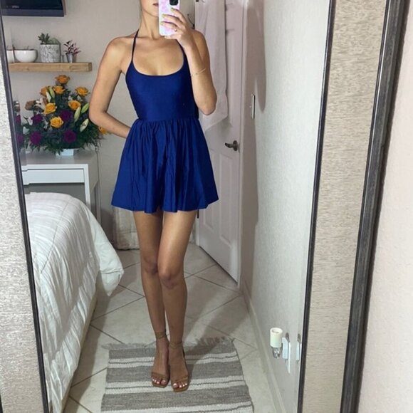 American Apparel Dresses & Skirts - American Apparel Tricot Stretch Skater Dress Royal Blue Size Medium